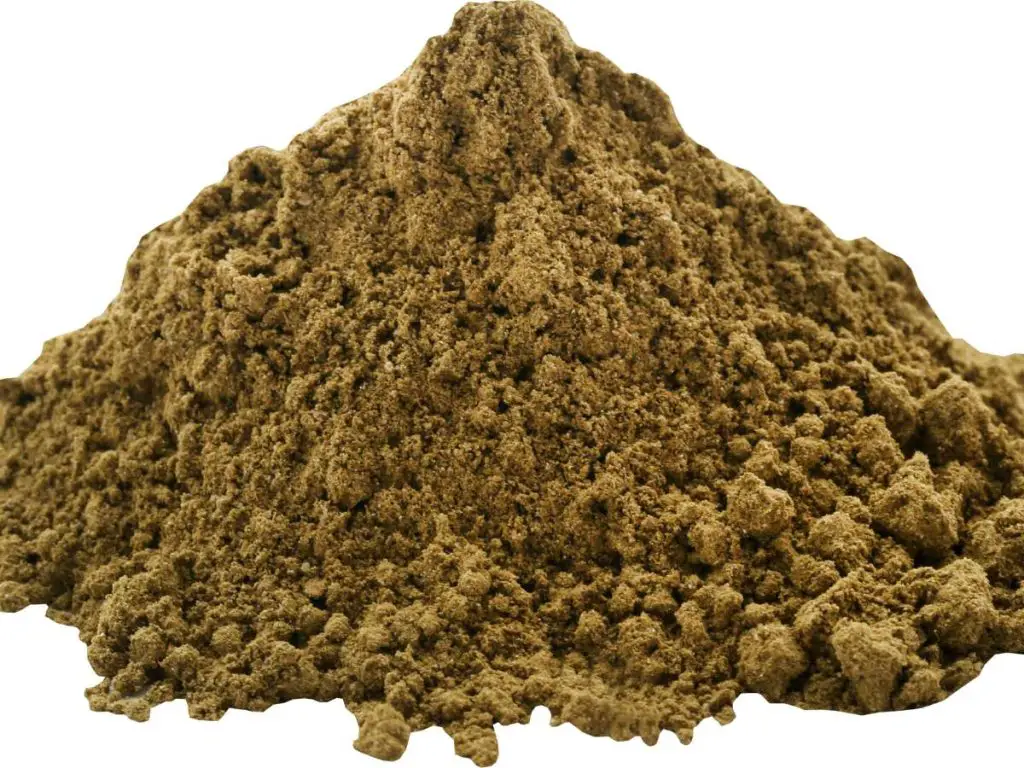 A brown pile of Koi clay powder.