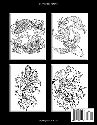 koi coloring book page